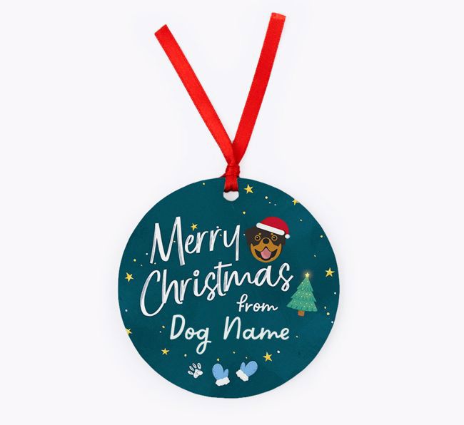 Merry Christmas: Personalised {breedFullName} Christmas Decoration